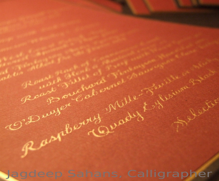 Menu-Calligraphy-Hand lettering-Gold-Soul-Scribe-Ireland