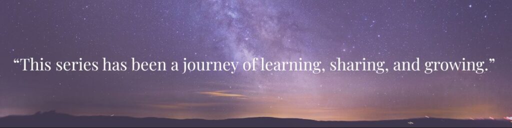 This series has been a journey of learning, sharing and growing. Douglas Gordon