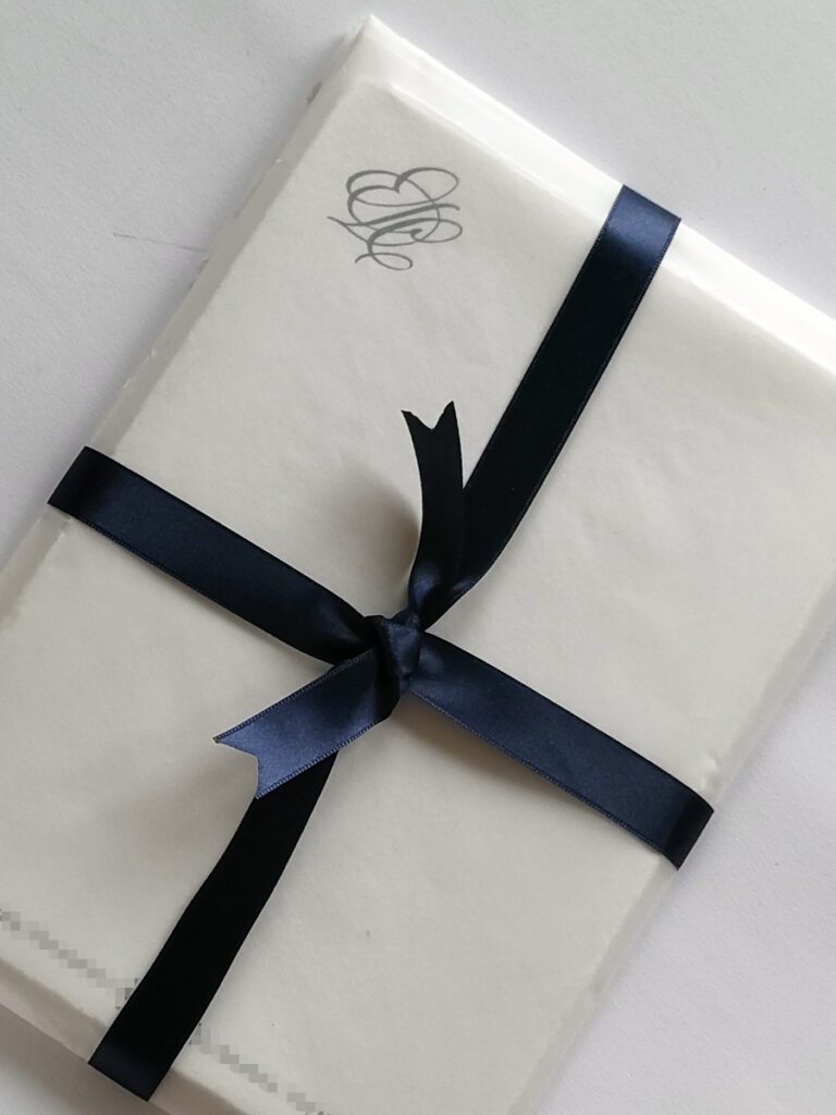 bespoke paper gift. Stationery set consisting of A5 letterheads, A6 Notelets and matching envelope